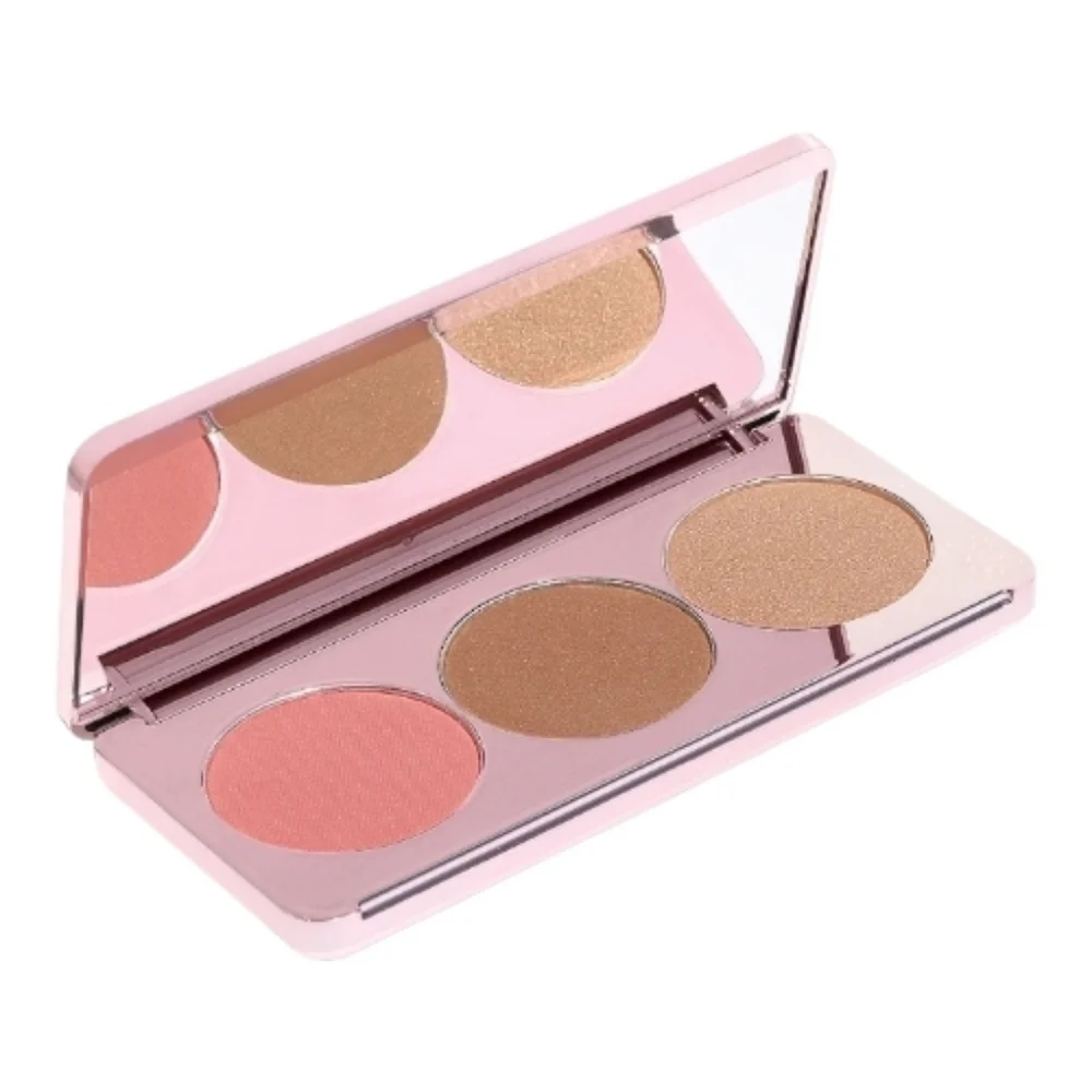 Girlactik Blush Me & Glow Face Palette 3×2.8g Blush Me Light Shades NIB